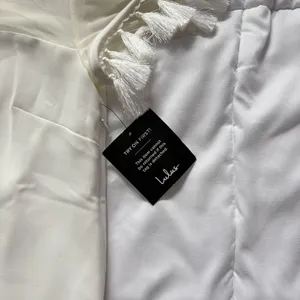 NEW Lulus‎ Iced Latte Dress Womens Medium White Shift Tassel Wedding Cocktail thumbnail 3