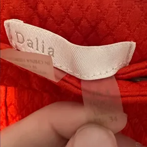 Dalia Womens Dress Pants Red Textured Ankle Tapered Trousers Size 4 thumbnail 4