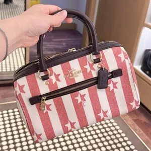 coach Rowan Satchel Bag With Stripe Star Print 2866 thumbnail 1