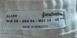 Stradivarius White Jeans Flare thumbnail 5