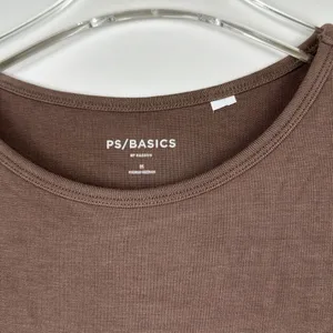 PS Basics by Pacsun Nicole Baby Short Sleeve Crew Neck Brown T-Shirt Medium Y2K thumbnail 6