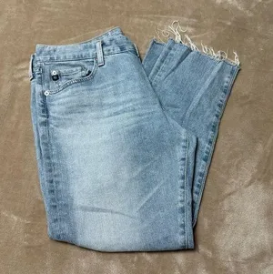 AG Adriano Goldschmied The Nolan Ankle Raw Hem Jeans Size 32 thumbnail 1