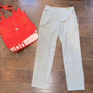 Athleta Blue Activewear pants size 6 with Lululemon tote bag thumbnail 1