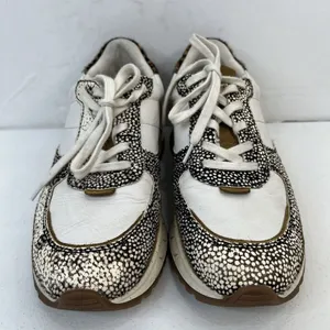 Madewell MWL Size 7.5 Kickoff‎ Trainer Sneaker Leather Calf Hair Lace Up Shoes thumbnail 5