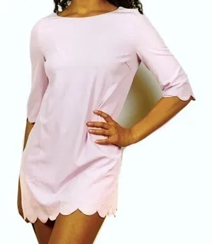 TOBI Womens Size S Pastel Purple Scalloped Edge 3/4 Sleeve Tunic‎ thumbnail 1