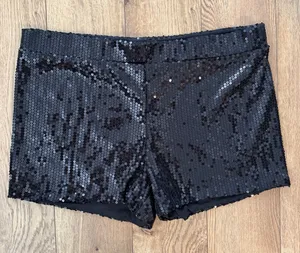 Spirit Black Sequin Costume Shorts thumbnail 1