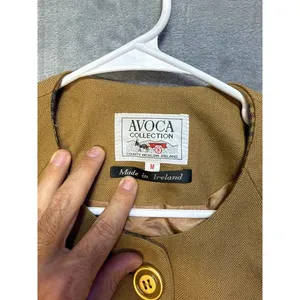 Avoca Collection Womens Medium Camel Pure New Wool Ireland Vintage Coat Jacket thumbnail 3