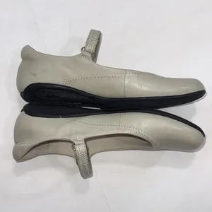 Walking Cradles Mary Jane Minimalist‎ Beige White Leather Cushioned Shoes 6.5N thumbnail 3