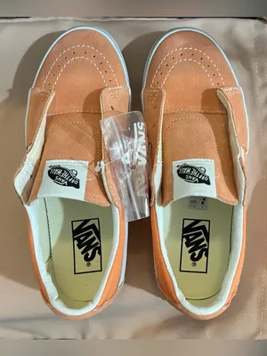 Vans Old Skool Suede Canvas Classic Skateboard Sneakers, Melon Orange/ White,7.5 thumbnail 11