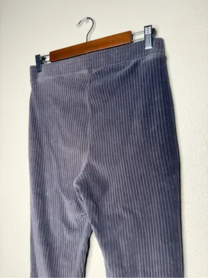 Aerie Groove-On Velour High Waisted Flare Pant Fresh Bright Blue Bell Bottom thumbnail 3