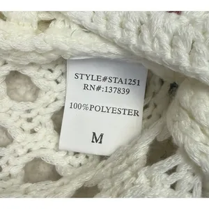 Luna‎ Ivy Cardigan Sweater Womens Medium Crochet Granny Square Boho Hippie Indie thumbnail 4