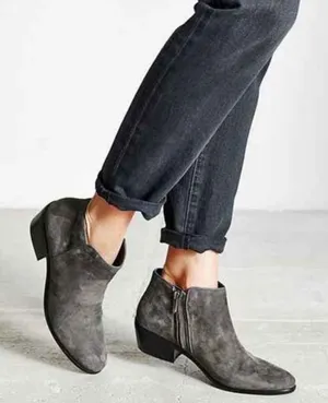 Sam Edelman‎ Petty Suede Ankle Boot Gray Size 7.5 thumbnail 1