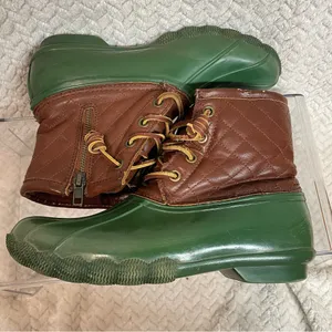 Steve Madden Women's Green Ankle‎ Rain Duck Boots size 7 Preppy thumbnail 7