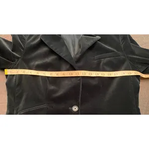 Lauren Ralph Lauren Black Velvet Blazer Jacket Cotton Size 14 Classic Party thumbnail 8