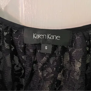 (NWT) KAREN KANE Black Floral Lace Long Sleeve Blouse thumbnail 10
