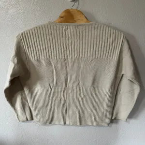 Pangea Ribbed Knit Sweater‎ Top Neutral Cotton Womens Size XL thumbnail 4