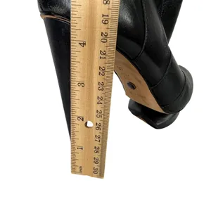 Velvet Angels OTK Leather Platform Boots High Heel Black‎ Women's EU 37 US 7 thumbnail 9