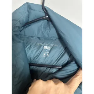 Uniqlo Women Ultra Light Down Cocoon Jacket Teal Blue Green Puffer L 421618 thumbnail 5