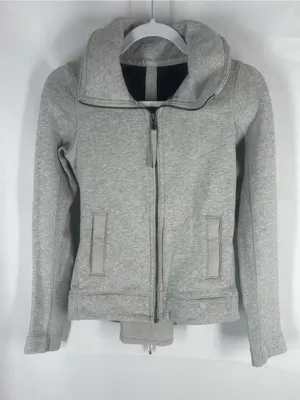 Lululemon En Route Jacket Heathered Light Grey Size 2 thumbnail 1