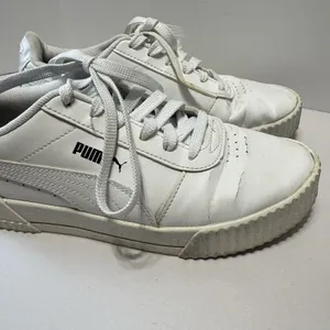 Puma Carina‎ Women's Athletic Sneakers Tennis Shoes Size 7.5 White Platform thumbnail 2