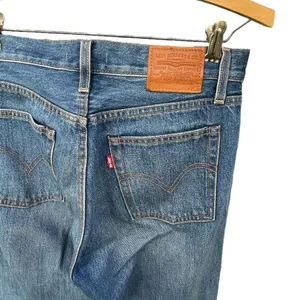Levi’s 26” Wedgie Straight high waisted button fly raw hem jeans. thumbnail 5