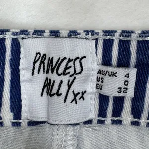 Princess Polly Danica Jeans Womens 0‎ Blue White Painted Stripe Crop Straight thumbnail 8