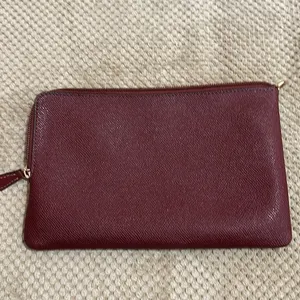 Coach purse insert, wine and gold, small flaws shown in pics, works great thumbnail 2