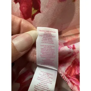 Oscar De La Renta Pink Label Floral Satin Robe Dressing Gown M Belted Romantic thumbnail 9