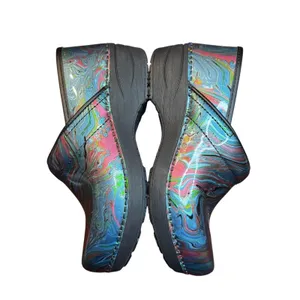 Dansko XP 2.0 Shoes Womens 6.5 Multicolor Patent Clogs Comfort Slip On Tie Dye thumbnail 7