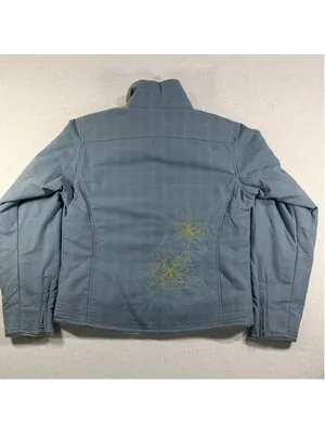 Mountain Hardwear Women's Supplex Jacket Small Faux Fur Floral Blue Plaid thumbnail 10
