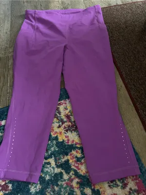 Lululemon purple cropped leggings size 12 thumbnail 3