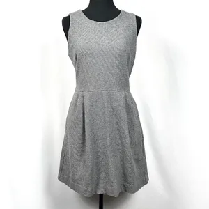 Madewell Dress Womens M Wedding Guest Resort‎ Vacation Sleeveless Cotton Gray thumbnail 2