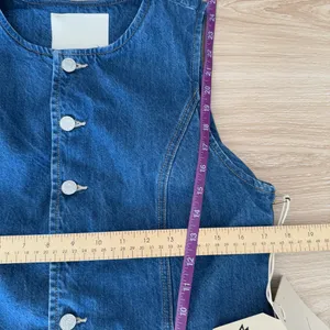 Mother Medium NEW The Vested Interest Scoot This Way‎ High Neck Denim Office thumbnail 8
