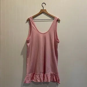 FP Movement by Free People Twirl Tunic Tank Ruffle in Antique Blush Size M NWT thumbnail 7