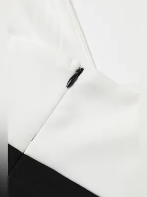 Spaghetti Strap Black and White Sheath Dress Small thumbnail 7