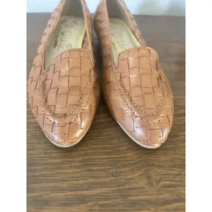 Vintage 90’s Women’s G Wiz Woven Leather Loafers Size 8.5 Old Money Brown Flats thumbnail 3