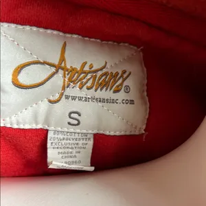 Artisan distressed Castle Danger Red Hoodie size small thumbnail 2