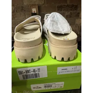 NEW Sam Edelman Eliana White Leather Lug Sole Slide Sandals Size 11 thumbnail 8