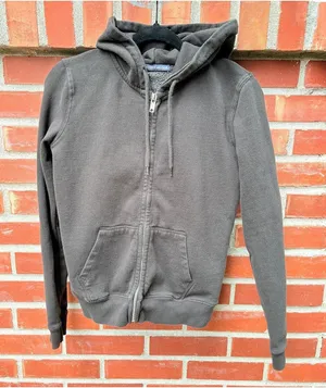 Brandy Melville Gray Zip-Up Hoodie Sweatshirt thumbnail 1
