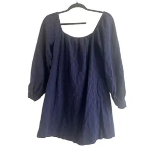 ✨Lulus Ideal Impression Navy Blue Balloon Sleeve Mini Sz Medium Dress✨ thumbnail 6