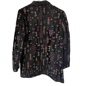 Anthropologie Bl^nk Embroidered Black Blazer Jacket thumbnail 12