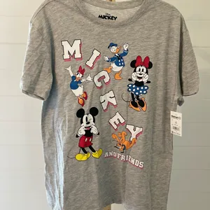 Disney Mickey and Friends‎ Women's Gray Graphic Tee NWT thumbnail 1