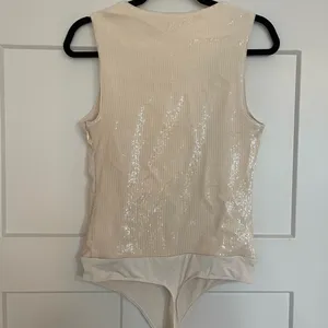 Express Cream Sequin Bodysuit thumbnail 2