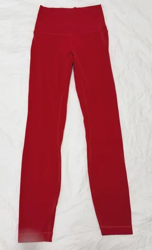 Lululemon Align Leggings Pant 25" Dark Red Size 2 LW5LIFS Yoga‎ Pants thumbnail 1