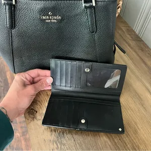 Kate Spade Medium Triple Compartment Satchel Jackson Black With Wallet thumbnail 2