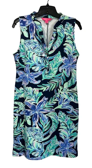 Lilly Pulitzer Sherryn Shift Dress Tropical Print‎ Sleeveless Size S Vibrant thumbnail 1