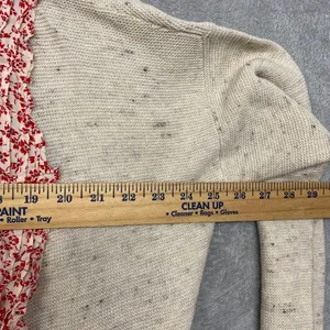 Eileen Fisher Sweater‎ Womens Medium Cream Wool Blend Knit Lagenlook Oversized thumbnail 4