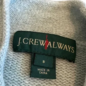 J. Crew Always Light Blue Merino Wool Pullover Sweater Mock Neck Cozy Sz Small thumbnail 12