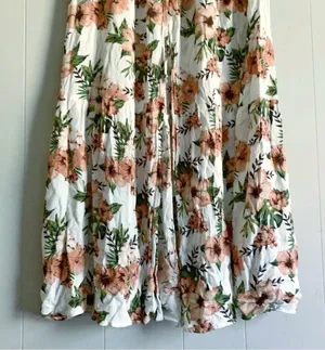 Mi Ami by Francesca’s Hibiscus Printed Maxi Skirt M thumbnail 4
