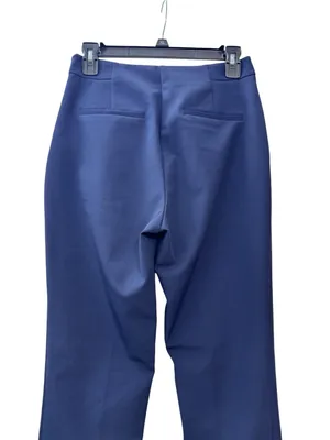 ZARA Navy Straight-Leg Trousers thumbnail 4